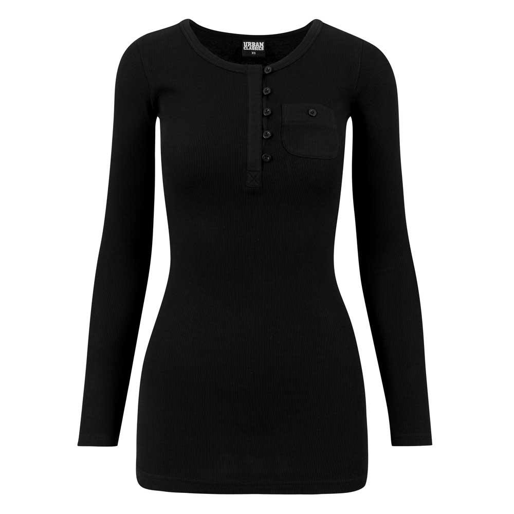 Urban Classics - Long rib turnup Lange ärmel top - Schwarz Product image